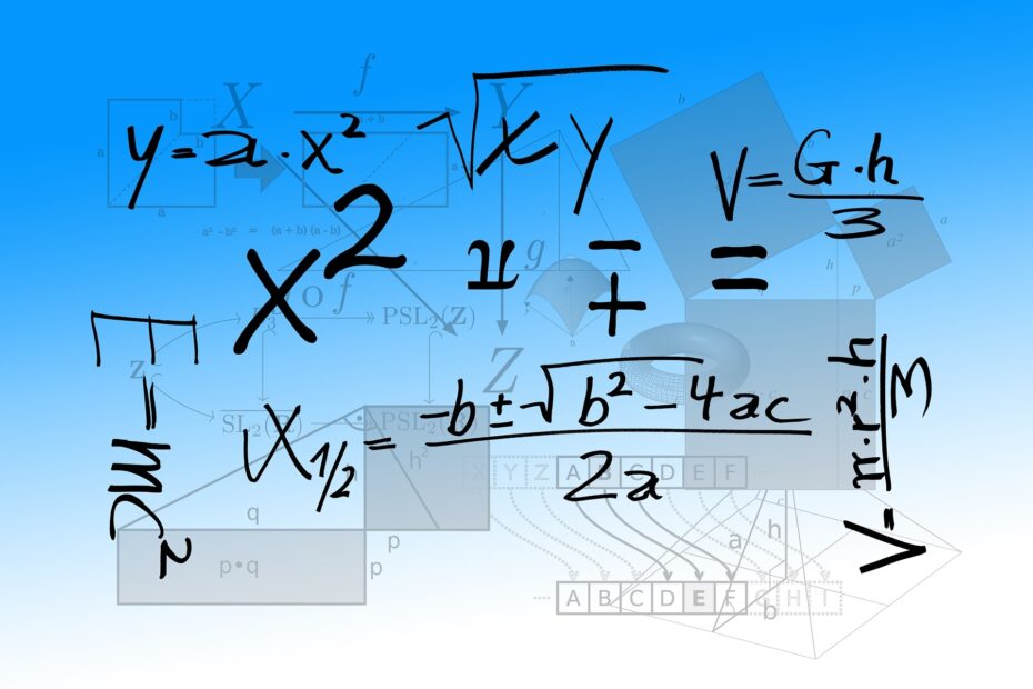 Sich überlappende geometrische Formen und Formeln